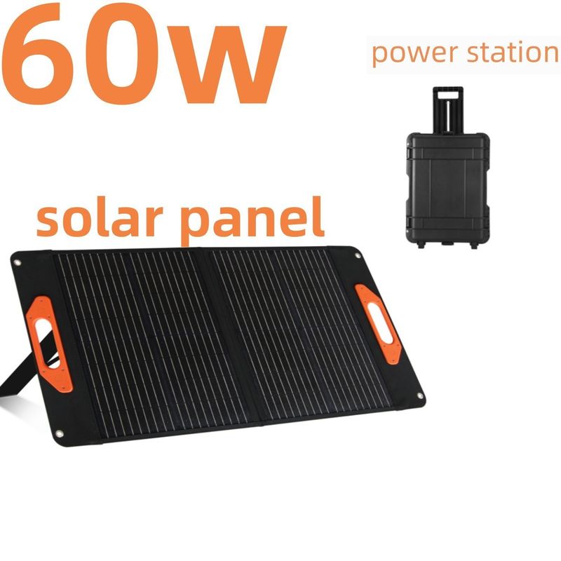 Fornecimento de energia Painéis solares de silicone monocristalino dobrável para camping RV 60W 100W 200W