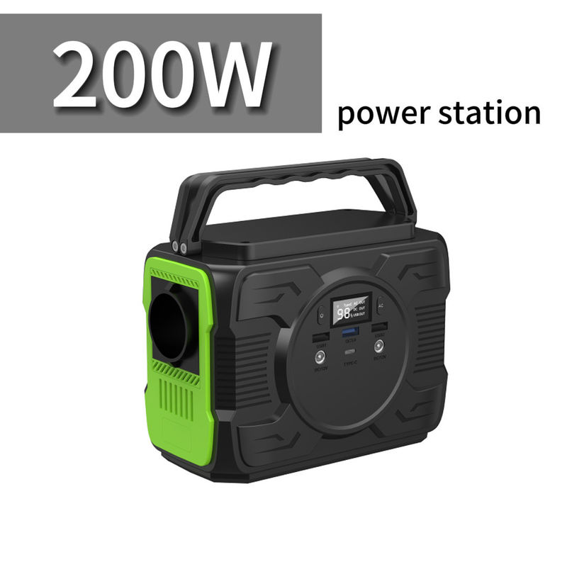 Estação de energia portátil de 200W com bateria de lítio ternar e luz LED de 4W para caça