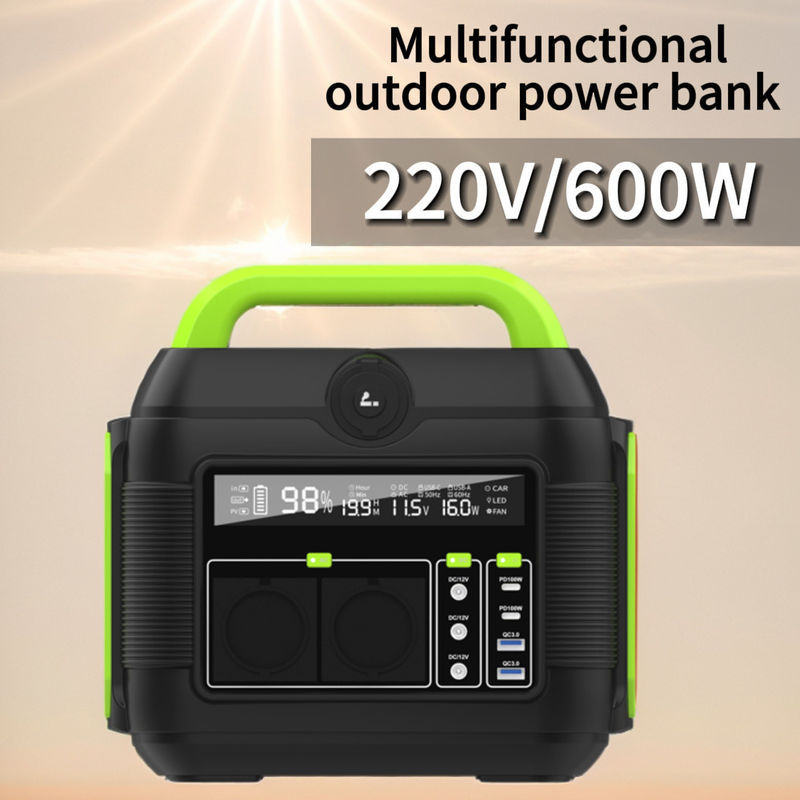 600W de reserva de emergência de energia de abastecimento Banco de energia solar com MPPT e bateria de lítio ternar