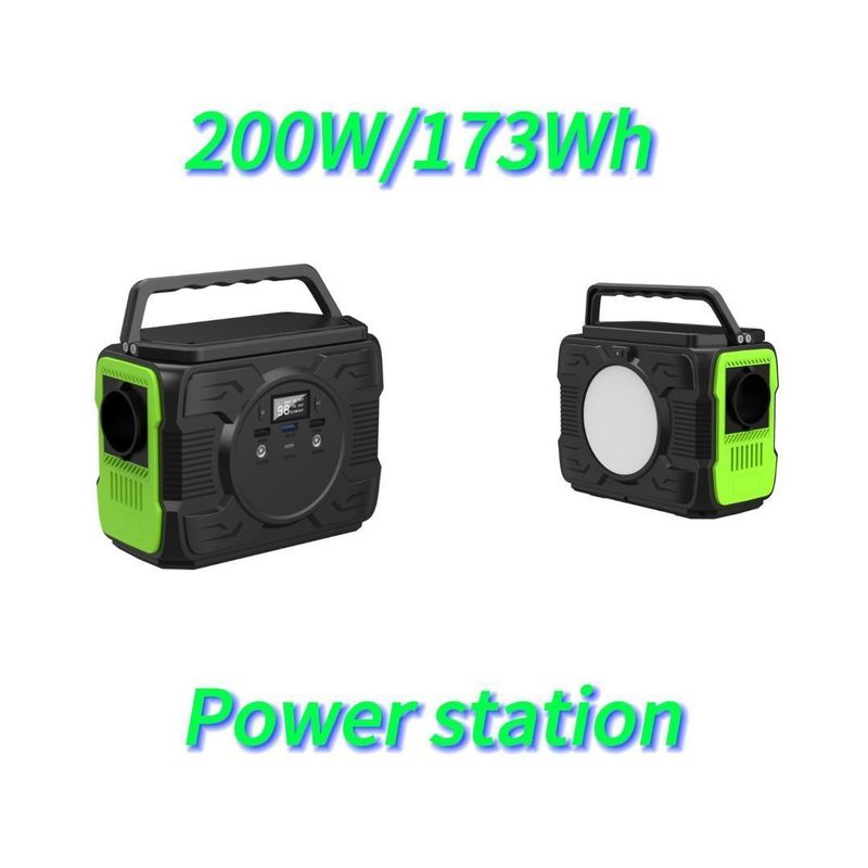 Estação de energia de emergência de armazenamento de energia de saída de corrente alternada de onda modificada de 200W para móveis ao ar livre
