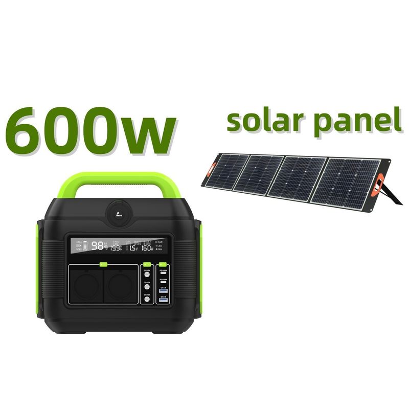 Estação de Energia Portátil de Grande Capacidade Gerador Solar 600W para viagens sem preocupações