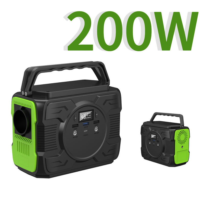 Gerador de energia portátil de 200W com QC3.0 de saída 9V/2A e capacidade nominal 173wh