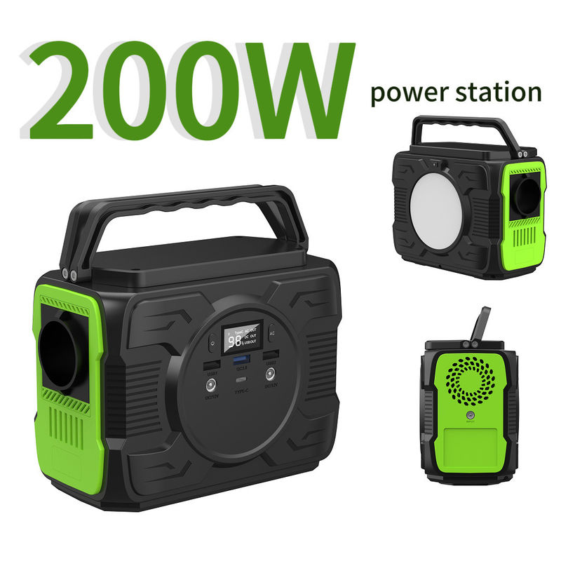 Bateria de lítio de 200W carregador rápido gerador solar recarregável para atividades ao ar livre