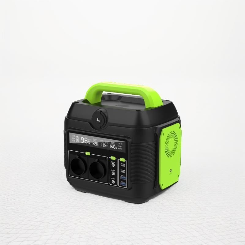 Fonte de alimentação de armazenamento de energia exterior portátil de 600W com ecrã digital e entrada de 110V/220V