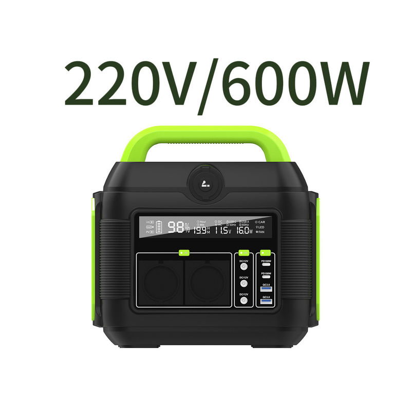 Bateria de lítio 600W Camping Mini Portátil Outlets AC Power Bank 110V 220V para todas as marcas