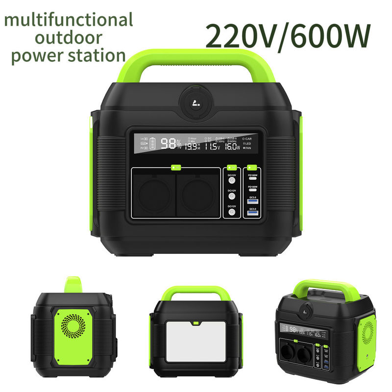Energia solar exterior Armazenamento de energia Banco de energia móvel portátil Bateria de íons de lítio 576wh