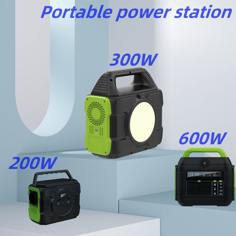 Estação de energia de acampamento portátil ao ar livre de alta potência de 300W com ecrã de cristal líquido