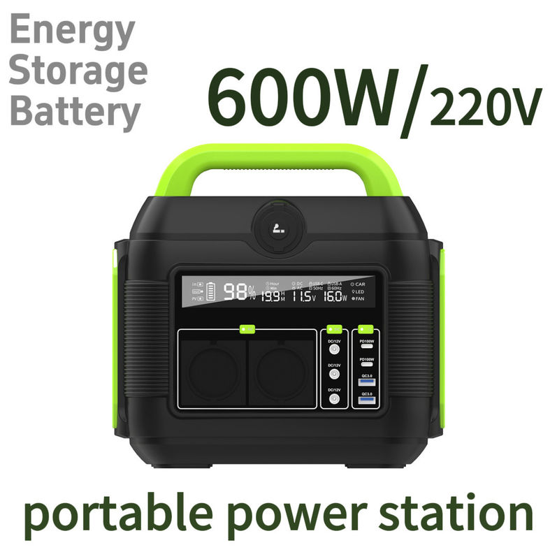 576wh Sistema de armazenamento de energia solar de capacidade nominal com tomada AC e banco de energia solar