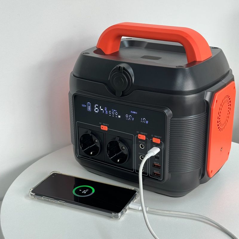 Gerador de armazenamento de energia solar portátil de 600W/300W/2200W para acampamento de emergência