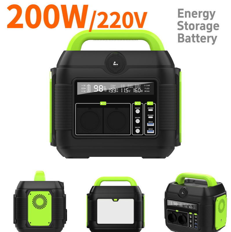 DC1 2 Saída 12V-16.8V/6A 200W Estação de Energia Portátil Gerador Solar para acampamento