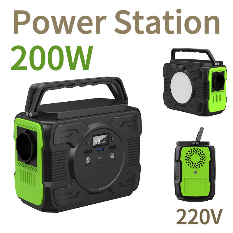 Casa ao ar livre Gerador solar portátil de 200W com bateria recarregável