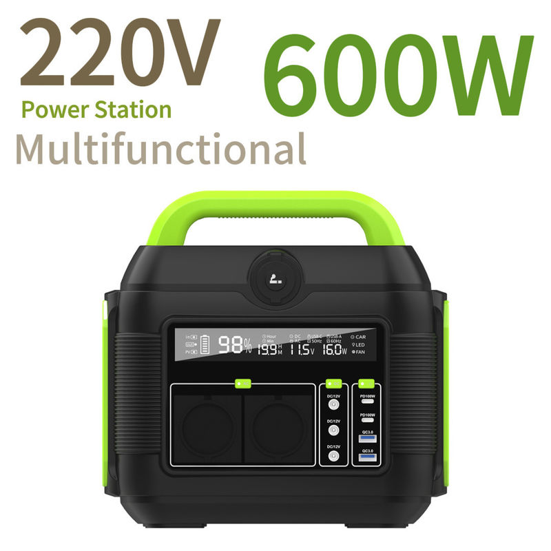 Estação de energia portátil 600W 300W 500W 1200W 2200W para trabalho ao ar livre