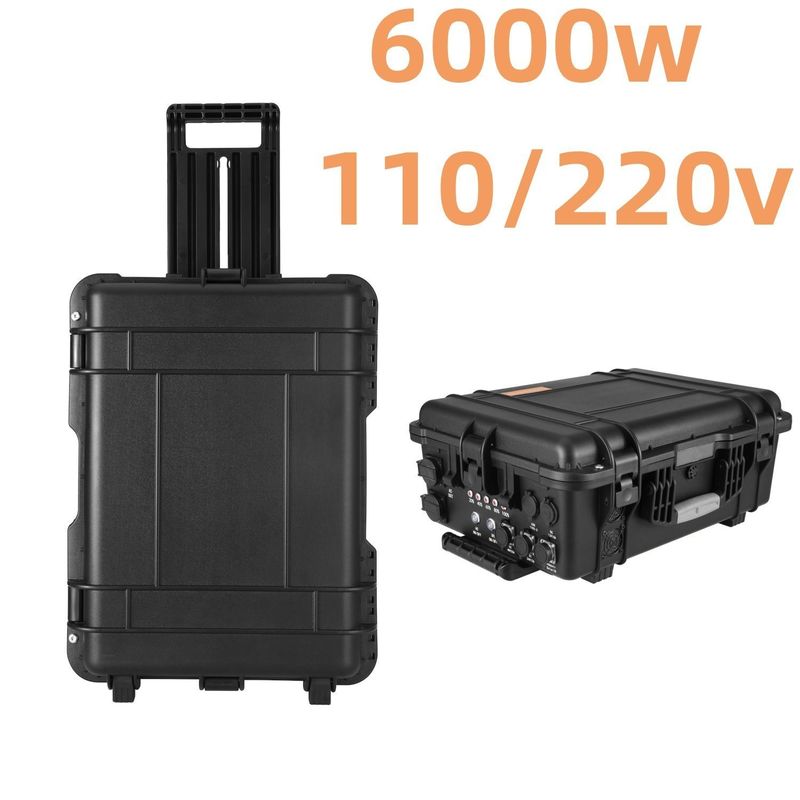 LiFePO4bateria 6000W Central de Energia Portátil Gerador Solar para Actividades ao Ar Livre