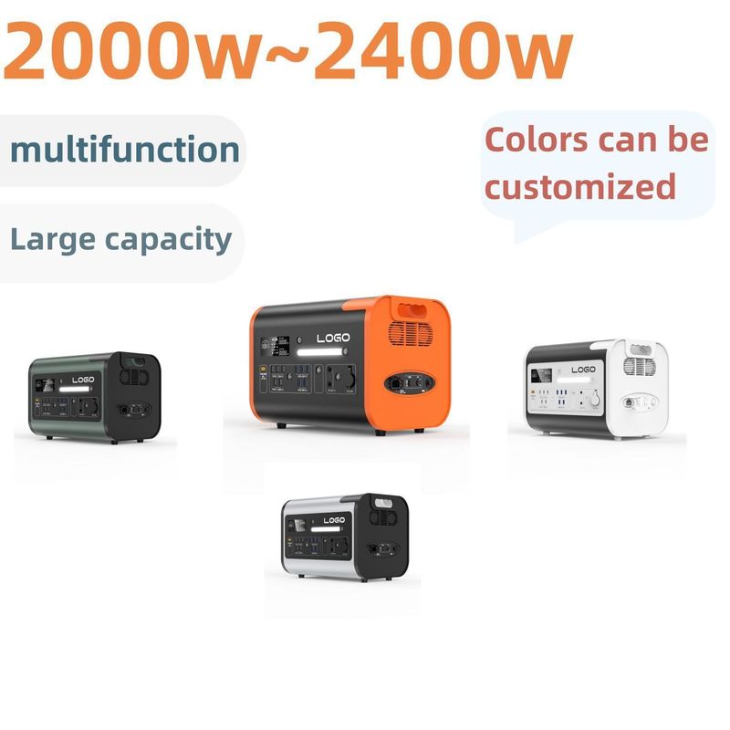 Geradores solares portáteis de 25 kg para exteriores 2000W/2200W/2400W Frequência de saída 50/60Hz
