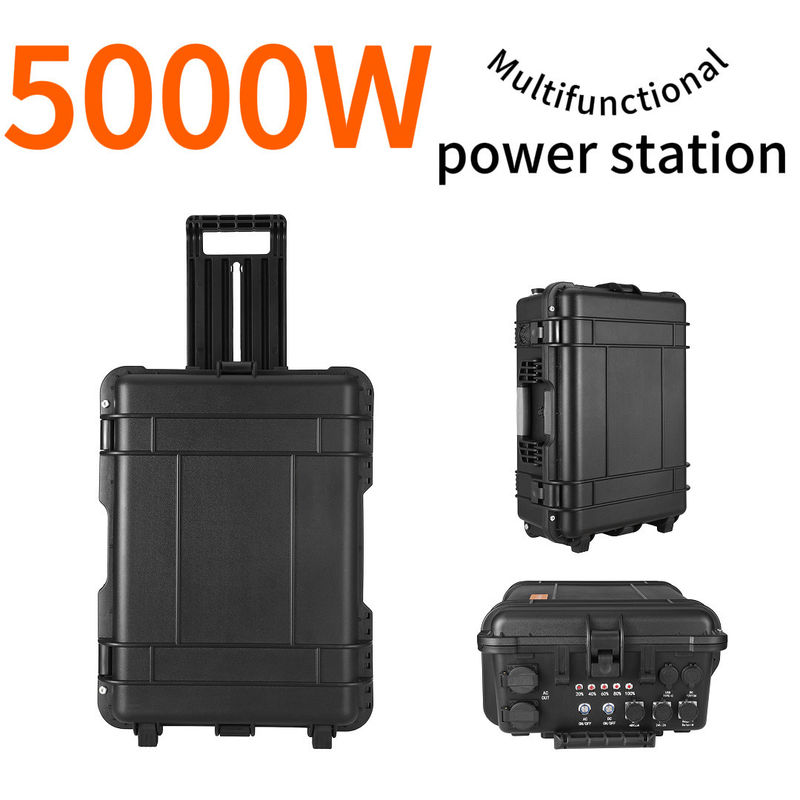 Estação de energia portátil de grande capacidade 5000W para backup de emergência em casa e acampamento de carro