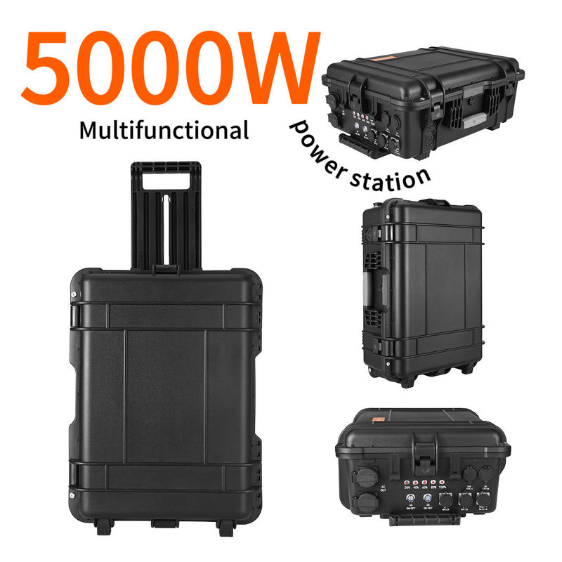 LiFePO4 Potência de CC para AC 2000W Gerador solar para acampamento 4800wh Capacidade nominal