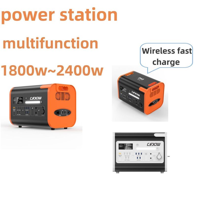 2200W gerador solar recarregável LiFePO4 Central de energia para emergência ao ar livre