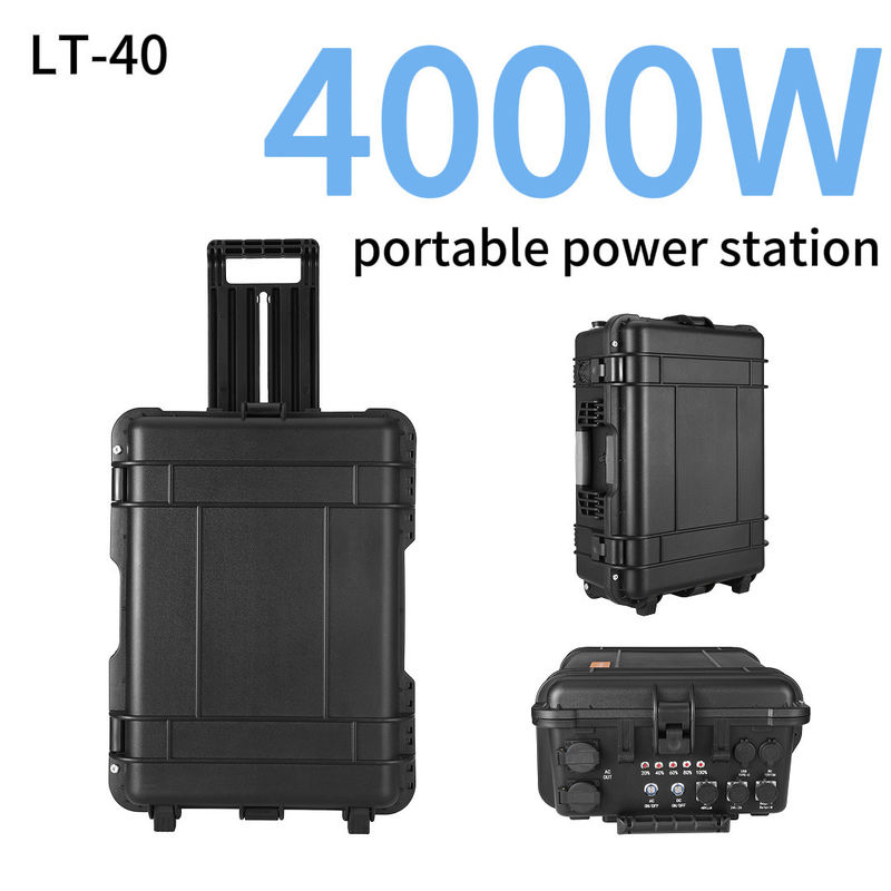 Sistema de energia solar doméstica exterior mais seguro de 4000W com UPS de lítio AC 110V 220V e backup