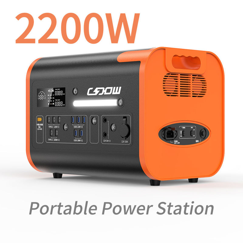 2000Wh Central de Energia Portátil Banco de Alimentação Gerador Solar para personalização e casa