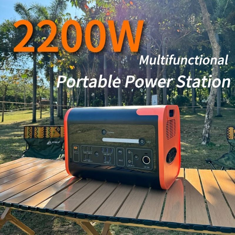 2000wh Instalação de energia solar portátil para acampamento e viagens ao ar livre