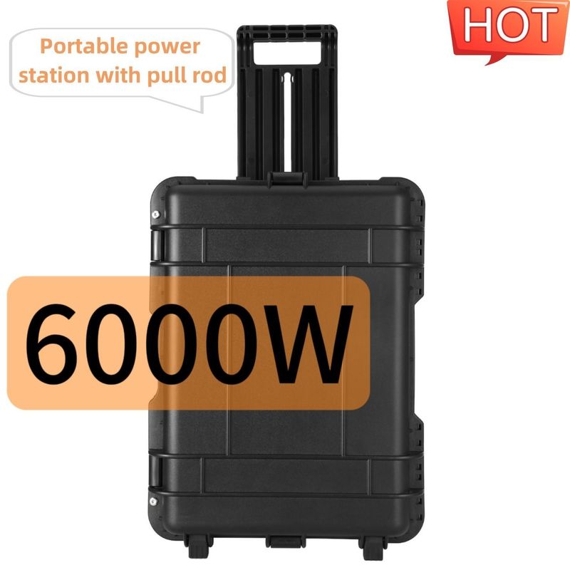 Gerador Solar Portátil Multifuntcional ao Ar Livre de 6000W com Corrente de Saída AC de 15A Max