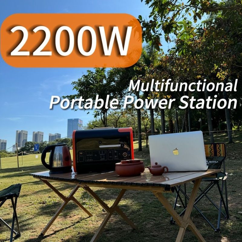 Voltagem de saída AC 220V±5% 2200W Central de energia portátil 2220wh 2000W Gerador solar