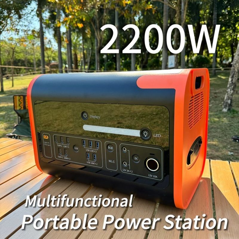 Capacidade nominal 2048wh Estação de energia portátil com bateria LiFePO4 e armazenamento de energia