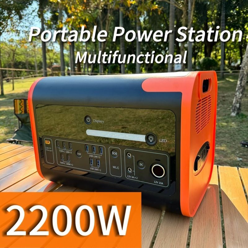 Gerador solar portátil de 2200W Perfeito para fornecimento de energia ininterrupto em emergências
