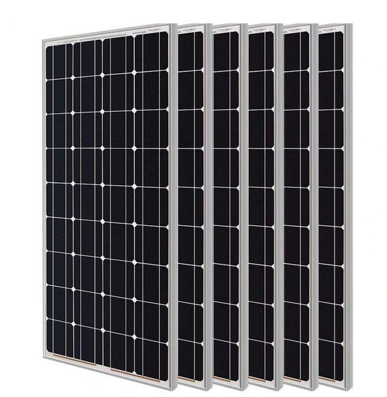 Modulo fotovoltaico de silício monocristalino de 100W 280W com estrutura de alumínio, sem manutenção, com prazo de 25 anos
