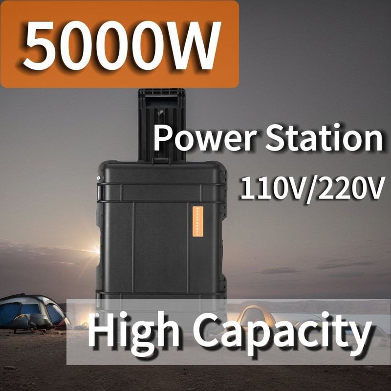 Estação portátil LiFePO4 5000W Power Bank com 6-7h de tempo de carregamento Geradores solares