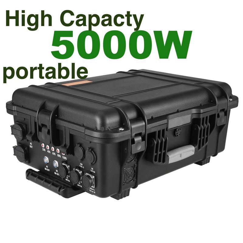 AC Pure Sine Wave 5000W LiFePO4 Estação de energia solar para emergências de carro personalizado