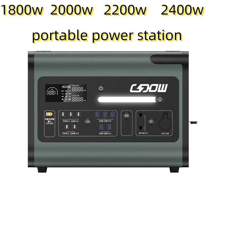 Estação de energia solar 220V AC saída fonte de alimentação portátil preto frequência de saída 50/60Hz