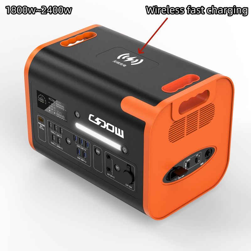LiFePO4 220V 2048wh Estação de energia móvel portátil de onda senoidal pura para acampamento ao ar livre