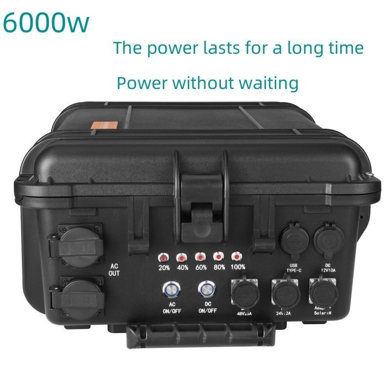 AC Pure Sine Wave Output Bateria de lítio ternar Gerador solar portátil para o exterior