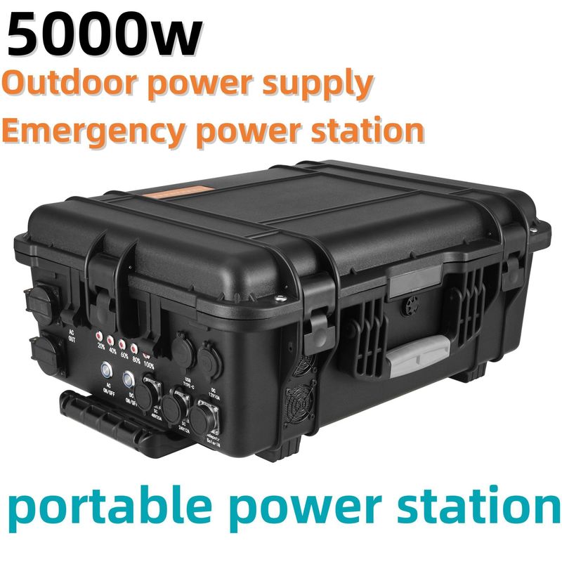 Gerador solar de bateria de lítio portátil multifuncional de 3000W/4000W/5000W para uso externo