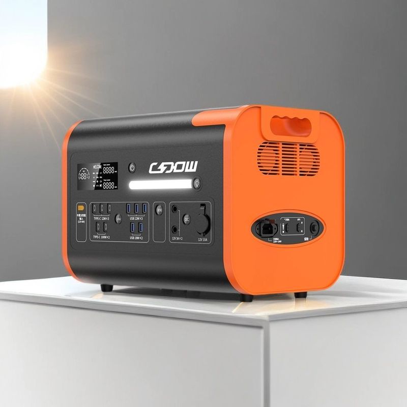 Emergência doméstica e acampamento ao ar livre Banco de energia gerador 2200W com inversor AC / DC