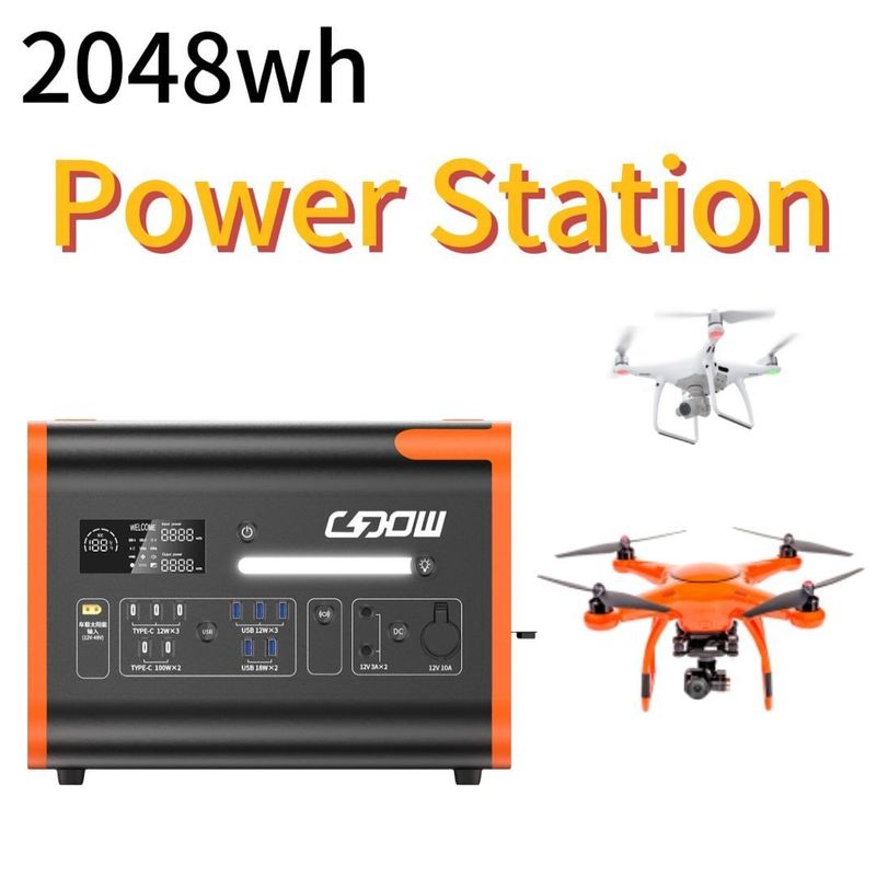 1500W Bateria de Fósforo de Ferro de Lítio Estação de Energia Solar para Mains e 800W Carregamento Solar