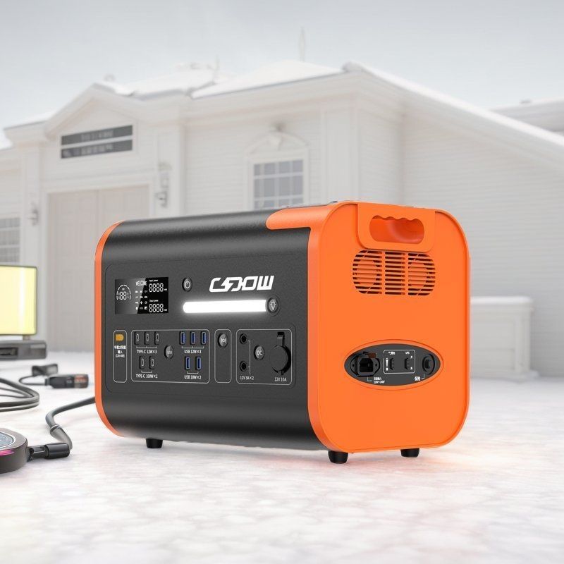 Sistema de armazenamento de energia LiFePO4 2048wh para acampamento sem fio de energia solar