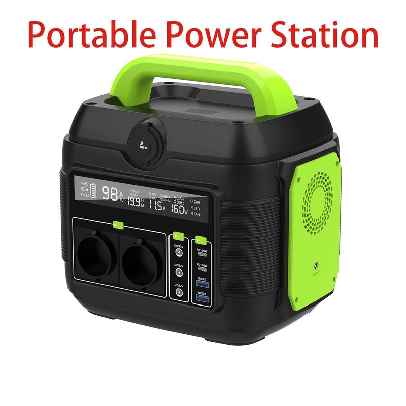 Estação de energia portátil para aventuras ao ar livre 150W 200W 300W 600W Alimentada por painel solar