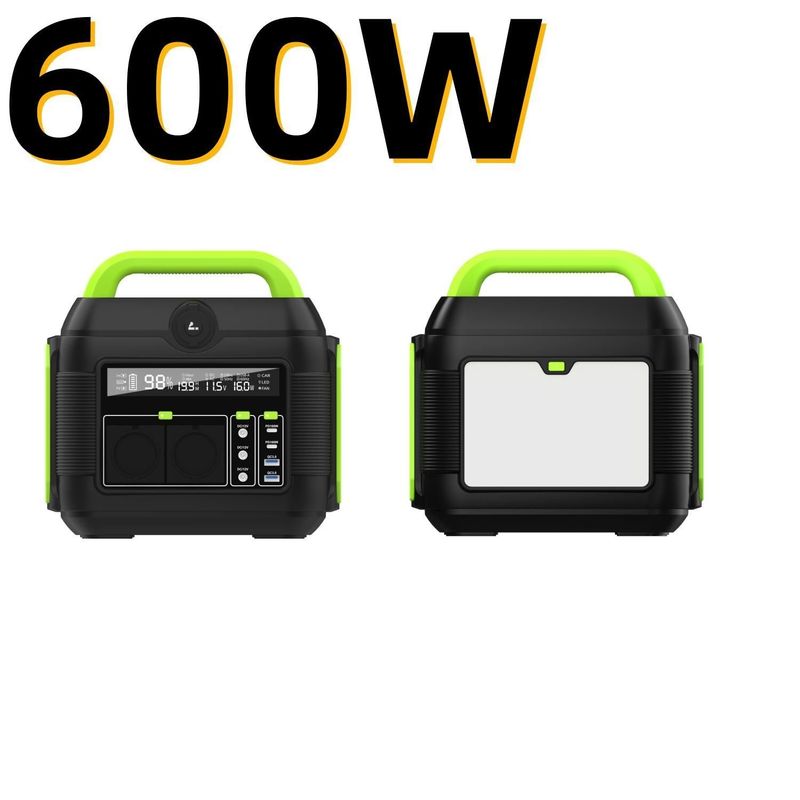 Estação de energia de bateria de lítio ternária de 600W para acampamento ao ar livre e família