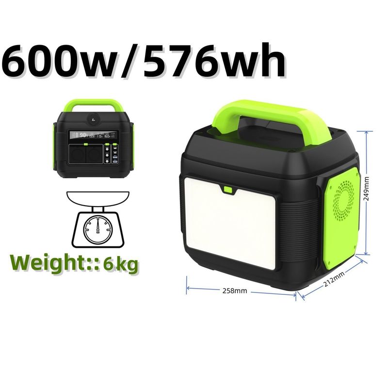 Gerador Solar de Estação de Energia Portátil 600W258*212*249mm para todas as marcas compatíveis