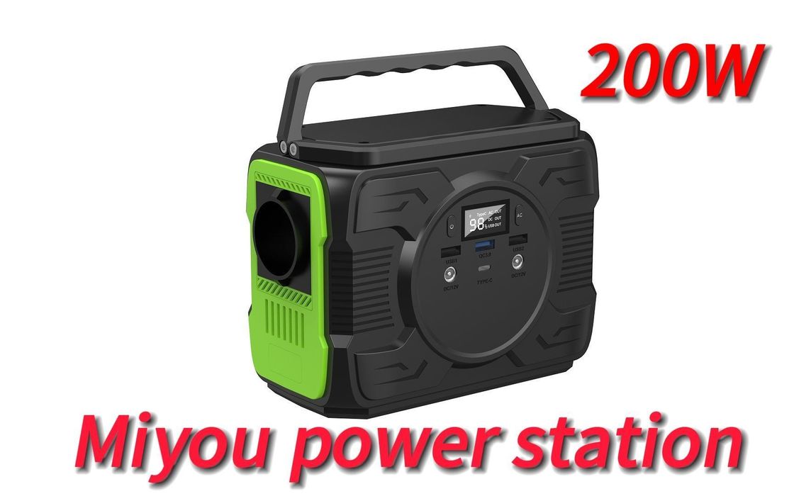 Gerador de energia renovável portátil 200W/173wh Armazenamento de energia solar Fonte de alimentação móvel