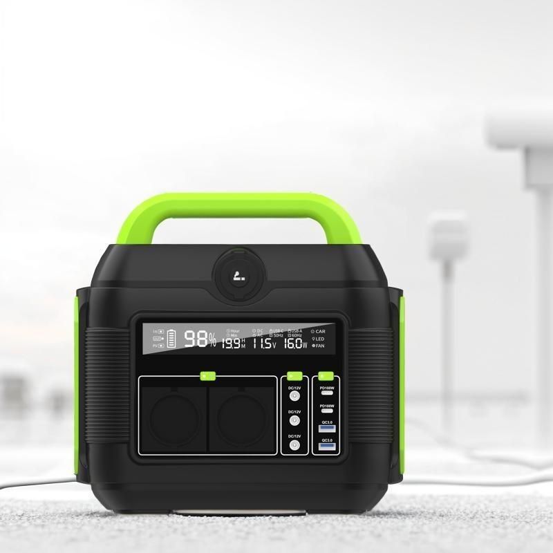 Estação de energia portátil de 600W para armazenamento de energia solar ao ar livre reciclável e personalizável