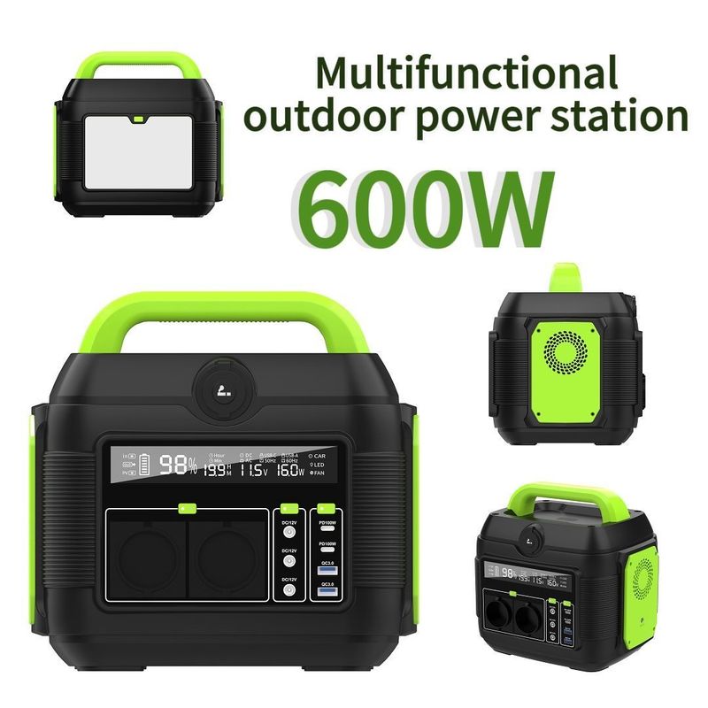 Padrão Europeu 220V 600W Portable Solar Energy Storage Battery Power Bank para viagens
