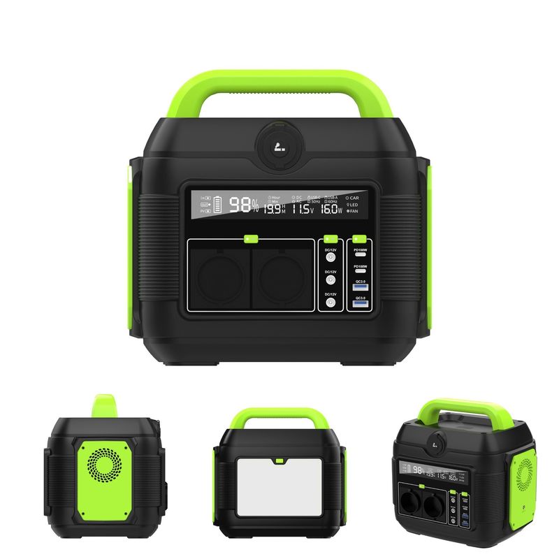 Gerador portátil Bateria de lítio Estação de energia móvel com tomada AC 110V 220V 600W