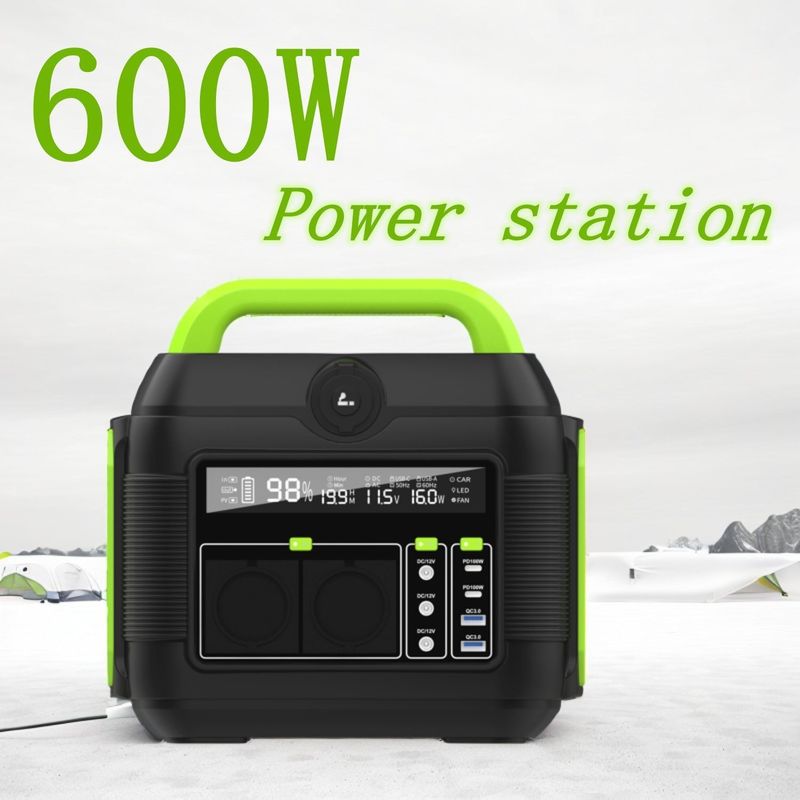 Estação de energia portátil Bateria de lítio Gerador solar 600W 300W para todos Compatível