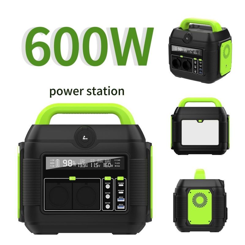 Gerador solar externo de 600W Banco de energia portátil para telefone móvel Laptop acampamento