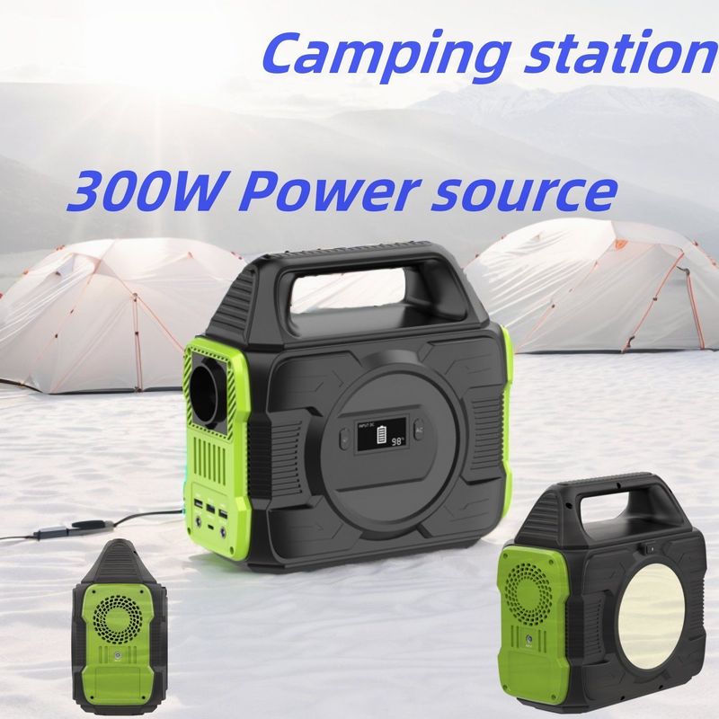 EU AC Socket 300W Bateria de lítio reciclável gerador solar para exterior