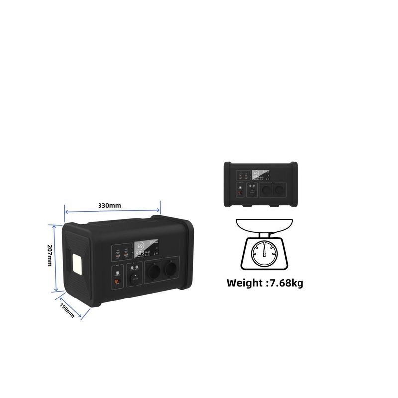 12V-13V/10A DC Output 700W/537.6wh Central de energia portátil para acampamento e energia solar