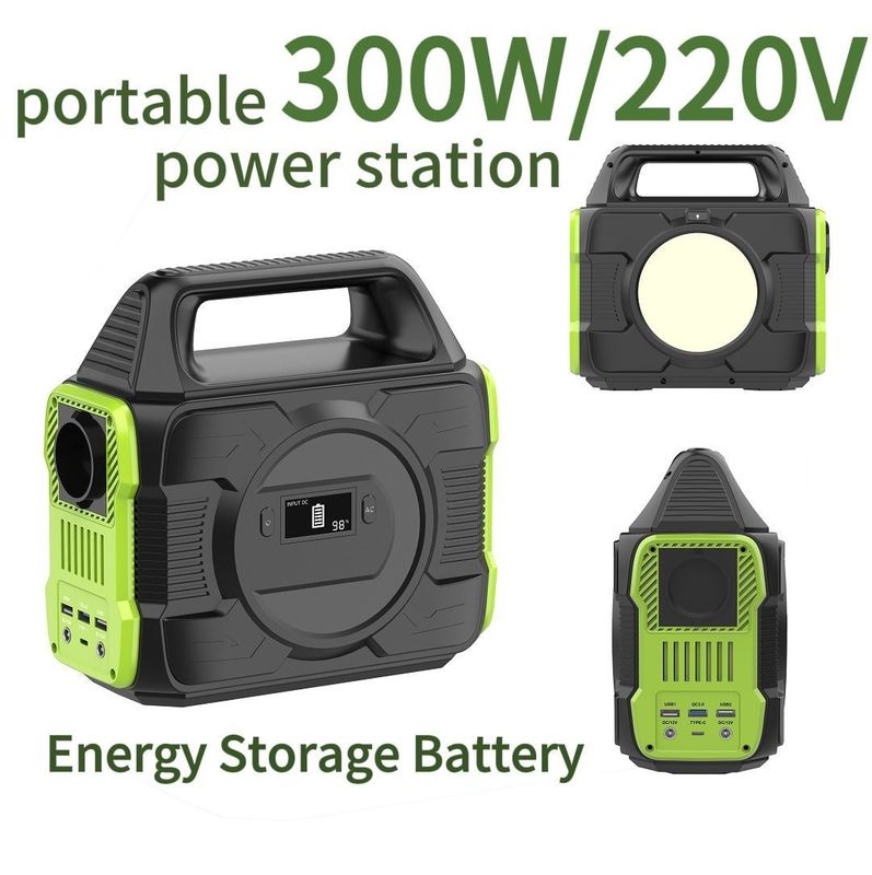 300W Custom Power Bank para BMS Outdoor Mobile Energy Storage Estação de energia reciclável